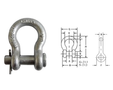 Shackle-G213 US RUND PIN ANKERSJÆKEL