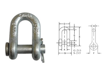 Shackle-G215 US RUND PIN KÆDESJAKLE